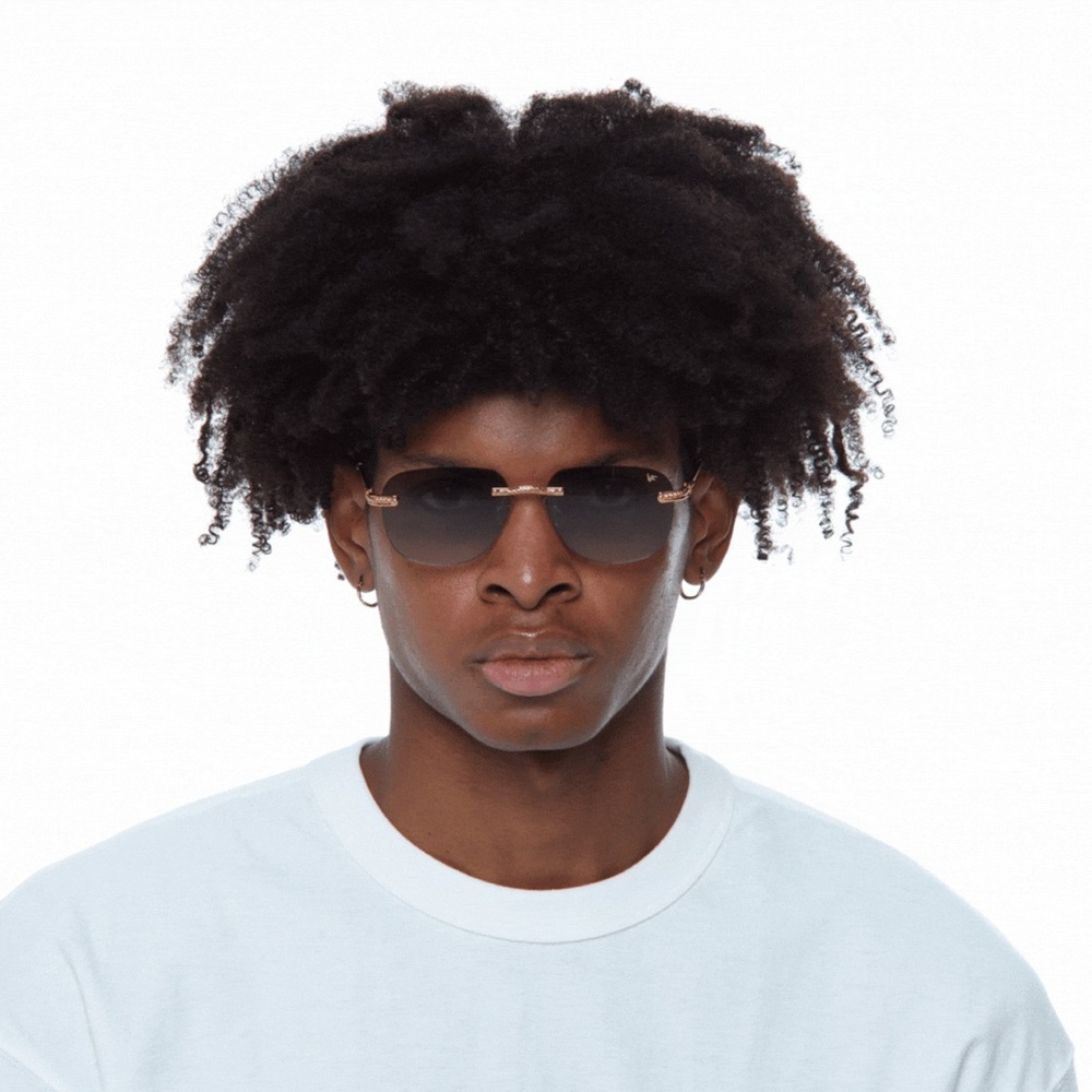 Vintage Frames Co 24KT Gold Sunglasses Hustler XL OS